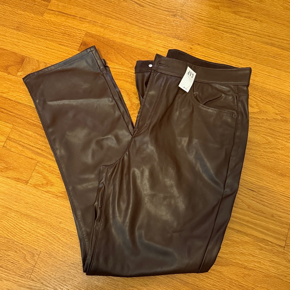 GAP High Rise Vintage Slim Pants - Dark Brown